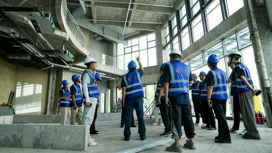 DEEPBLUE engineering team coordinating construction at a project site DEEPBLUE engineering team coordinating construction at a project site